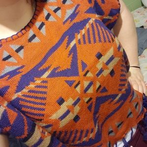 Orange Poncho Short Sleeve Shirt